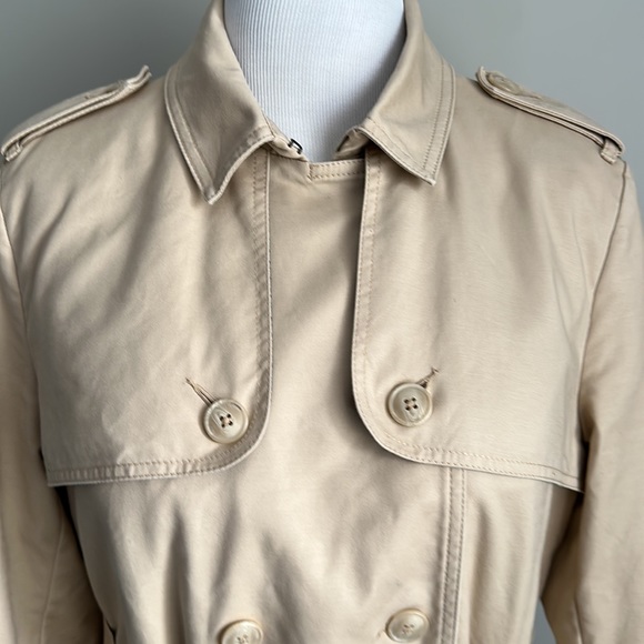 Tommy Hilfiger Women’s Solid Double-Breasted Trench Coat Tan Size XL - Picture 8 of 15